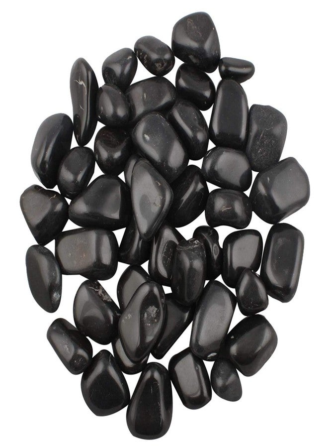 Schmick Black Pebbles Stones for Decoration, Plants Pots, Home Decor, Table Decor, and Garden Decor (1.9 Kg) - Image 1
